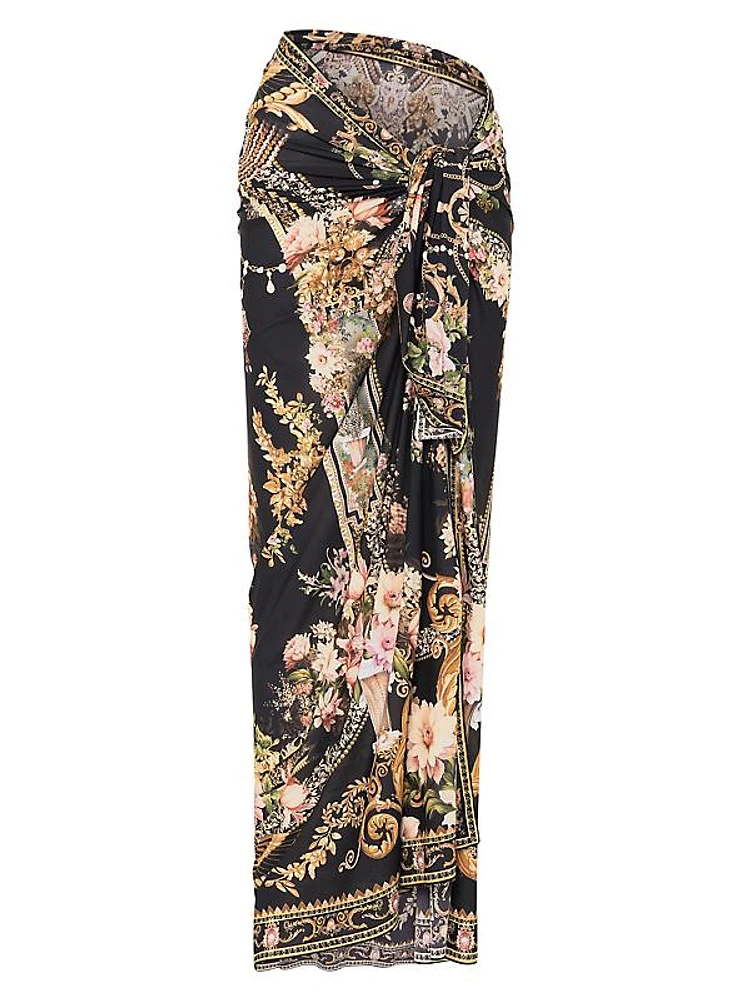 Floral-Print Sarong