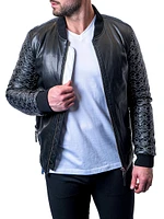 Leather Sleeve Mini Skull Jacket