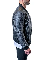 Leather Sleeve Mini Skull Jacket