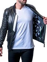 Leather Sleeve Mini Skull Jacket