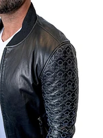 Leather Sleeve Mini Skull Jacket