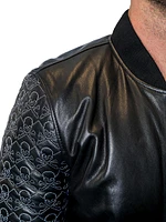 Leather Sleeve Mini Skull Jacket