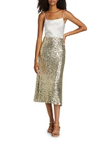 Maeve Sequin Slip Skirt