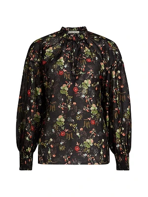 Julius Smocked Floral Blouse