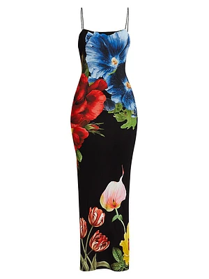 Fifi Floral Fitted Maxi-Dress