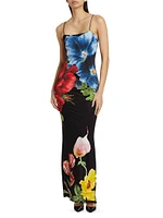 Fifi Floral Fitted Maxi-Dress