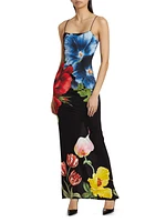 Fifi Floral Fitted Maxi-Dress