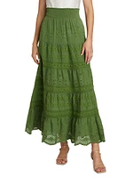 Aisha Tiered Midi-Skirt