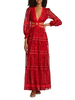 Patrica Eyelet Cut-Out Maxi Dress