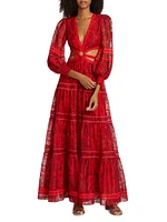 Patrica Eyelet Cut-Out Maxi Dress