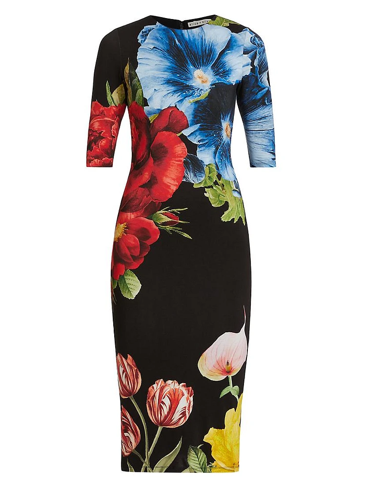 Delora Floral Midi-Dress