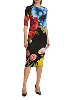 Delora Floral Midi-Dress