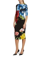 Delora Floral Midi-Dress