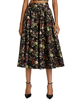 Nilda Floral Midi-Skirt