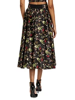 Nilda Floral Midi-Skirt