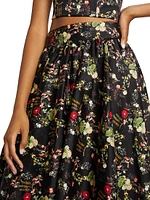 Nilda Floral Midi-Skirt