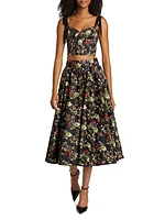 Nilda Floral Midi-Skirt