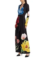 Melinda Floral Wide-Leg Wrap Jumpsuit