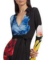 Melinda Floral Wide-Leg Wrap Jumpsuit