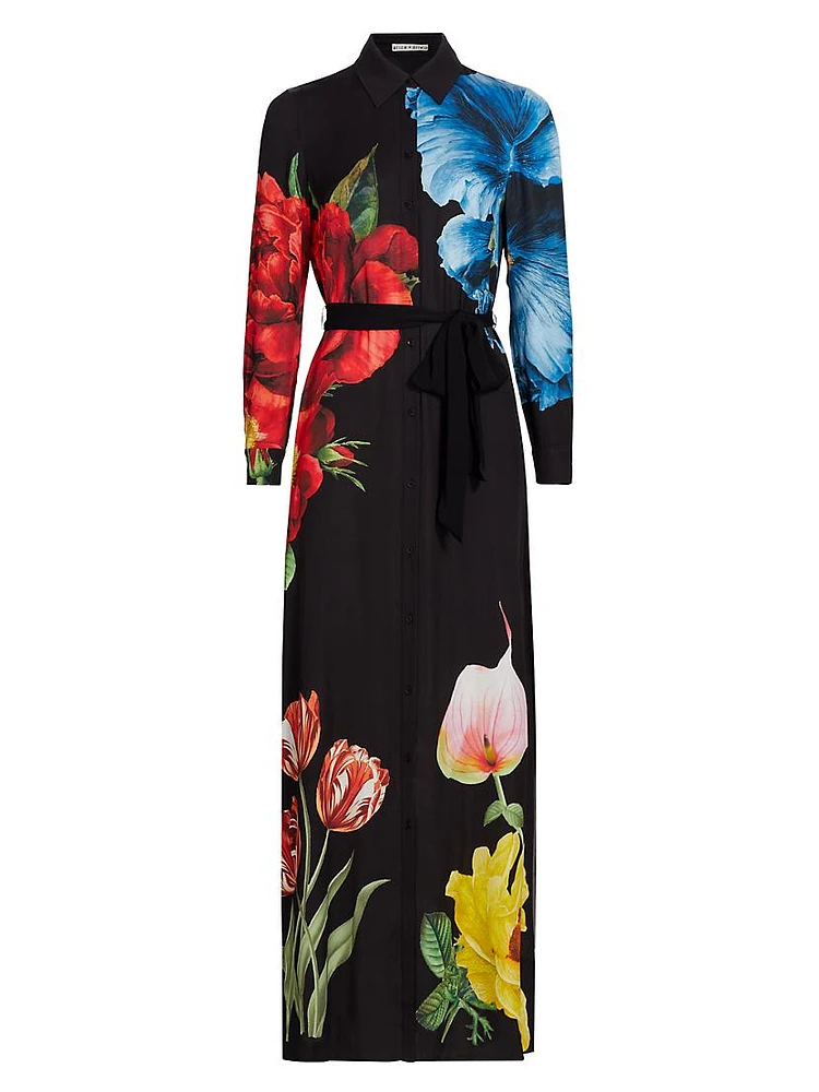 Chassidy Floral Maxi Shirtdress