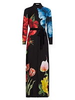 Chassidy Floral Maxi Shirtdress