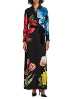 Chassidy Floral Maxi Shirtdress