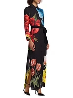 Chassidy Floral Maxi Shirtdress