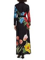 Chassidy Floral Maxi Shirtdress