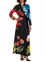 Chassidy Floral Maxi Shirtdress