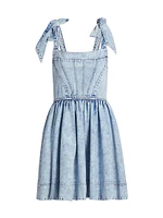 Amina Denim Corset Minidress