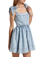 Amina Denim Corset Minidress