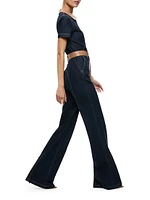 Gorgeous Denim Tie-Waist Jumpsuit