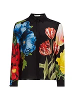 Willa Floral Silk Blouse