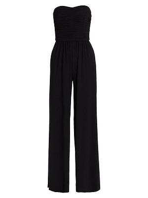 Lona Jersey Strapless Jumpsuit