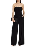 Lona Jersey Strapless Jumpsuit