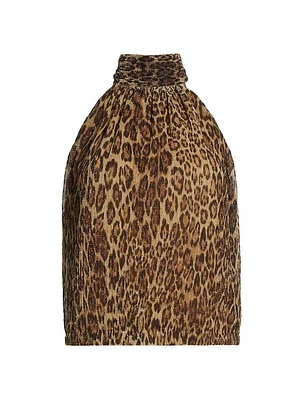 Lilla Leopard Halter Top