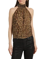 Lilla Leopard Halter Top