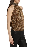 Lilla Leopard Halter Top