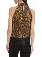 Lilla Leopard Halter Top