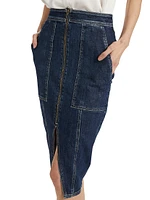 Marietta Denim Utility Midi-Skirt