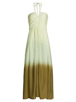 Arce Tori Ombré Cotton-Silk Maxi Dress