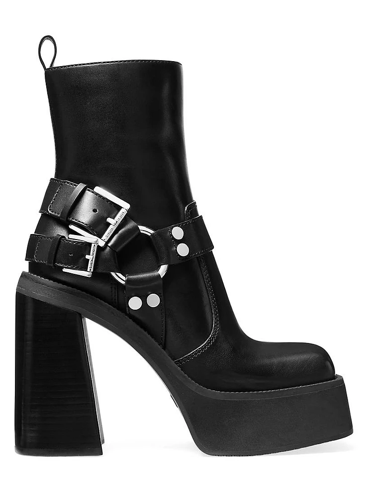 Crosby Moto 125MM Leather Platform Booties