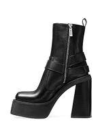 Crosby Moto 125MM Leather Platform Booties