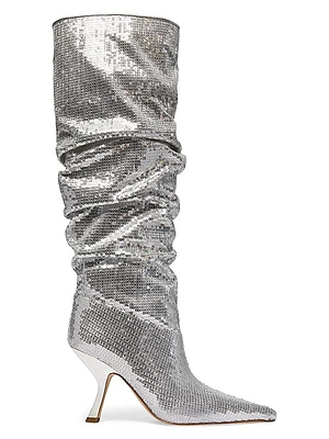 Luna Galvanized Tall Slouchy Boots