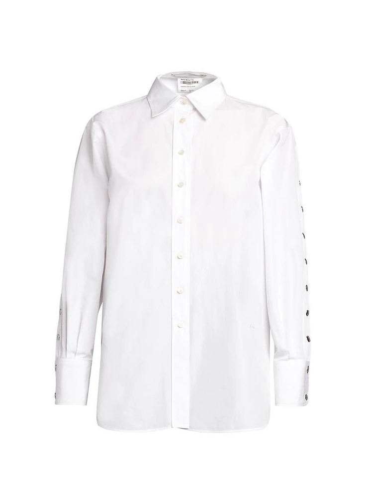 Poplin Snap-Sleeve Shirt