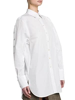 Poplin Snap-Sleeve Shirt