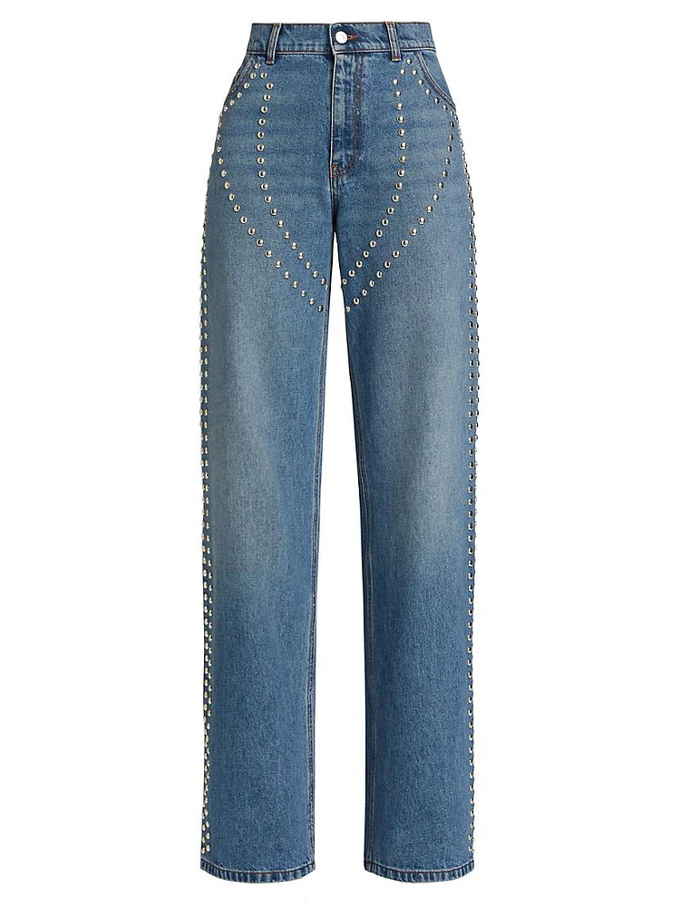 Studded Chaps Mid-Rise Jeans