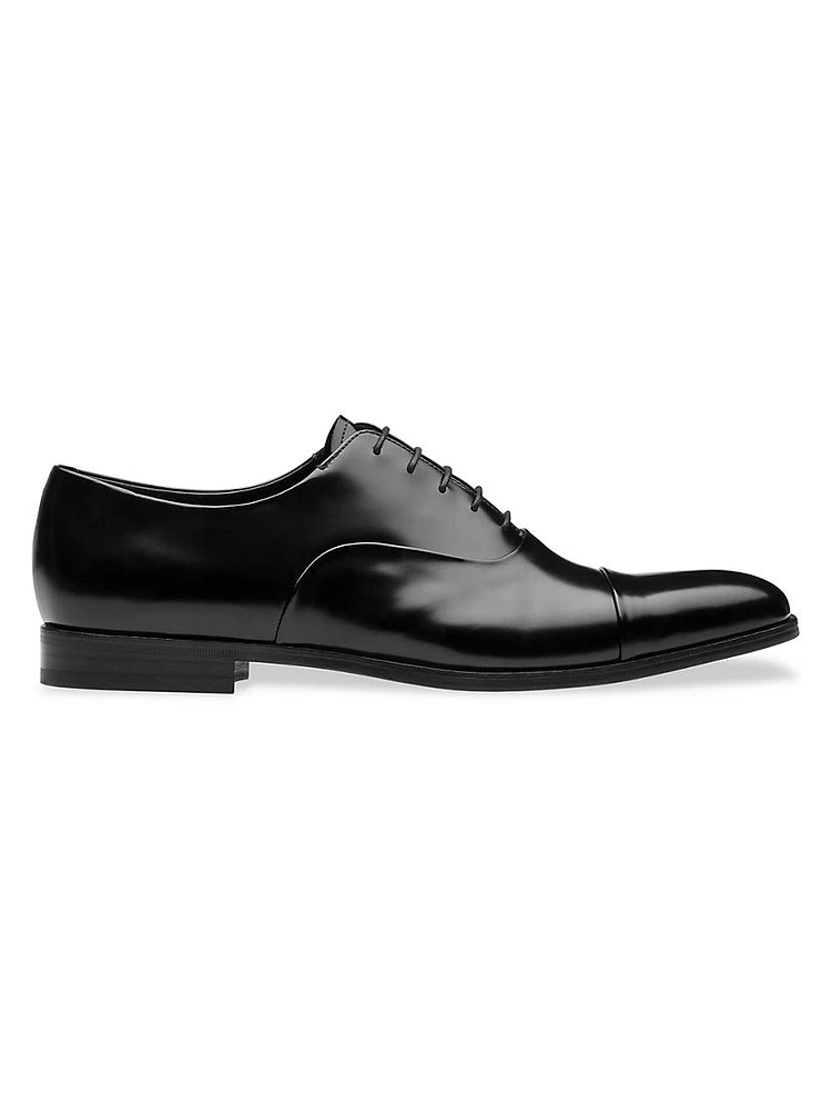 Brushed Leather Laced Oxford Shoes