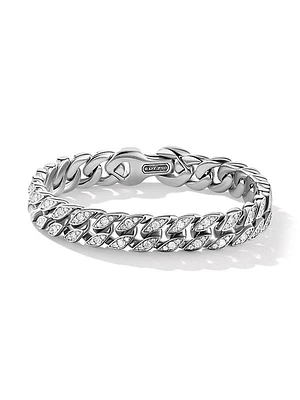 Curb Chain Bracelet in Platinum