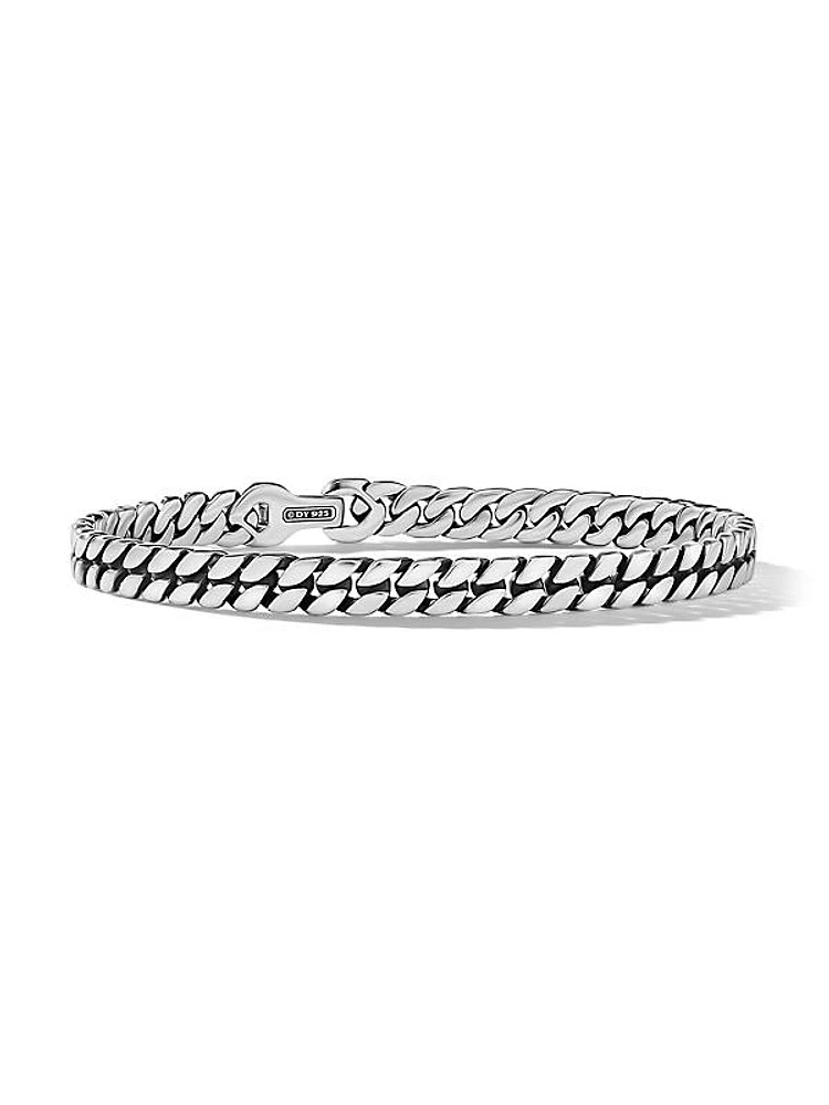 Curb Chain Bracelet in Platinum